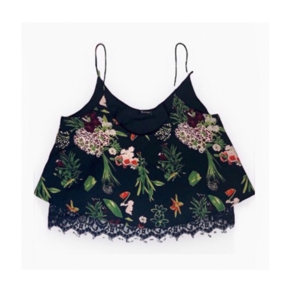 Style House - Floral Lace Trim Cami